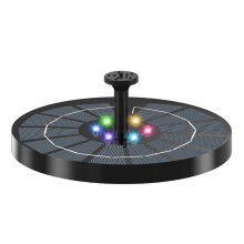 18cm Solar-Powered Fountain Pumps for Circulation Aerator,Garden Rockery Sprinkler,Fish Pond Water Tank with Color Light