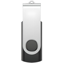 USB 2.0 Flash Drive - BLACK - 128GB - Rotating Disk Memory Stick