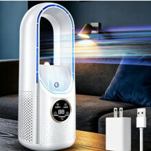 Bladeless Desk Fan, Desktop Bladeless Fan for Desk Office Home Bedroom (No Battery)