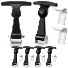 Rubber Hood T Handle Hasp Stainless Hold Down Flexible Draw 6Pcs 4.9 Inch Vibration Resistant Heavy Duty
