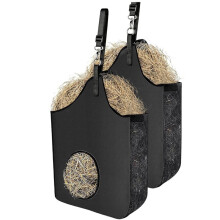 2pcs Hay Bag Hanging Goat Feeder Tote with Adjustable Strap, Nylon Cloth Slow Feed for Horses Donkeys Cows
