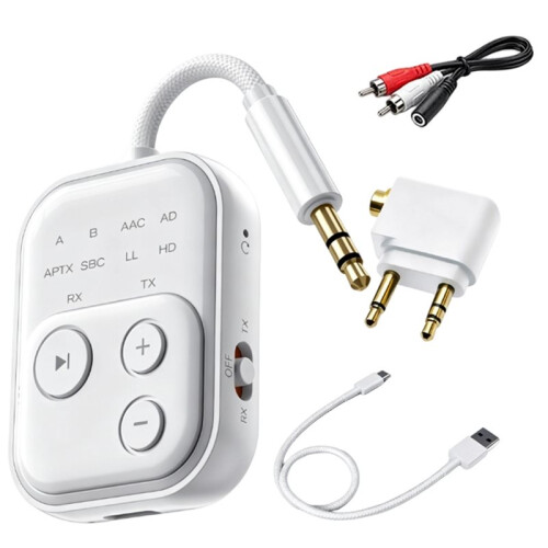 Audio Transmitter Receiver for TV, Dual Link for 2 Headphones, Low Latency