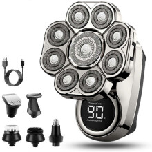 Rasoir Bawldy 9.0, Rasoir de tête Bawldy 9.0, Rasoirs de tête flottants 9D pour hommes chauves