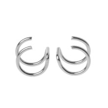 Anneaux d'oreille en titane à 2 clips pour cartilage de l'hélix, bijou de corps sans piercing