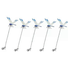 Lot de 5 pinces à insectes en forme de libellule réalistes à fixer sur un chapeau ou pour décorer votre jardin.