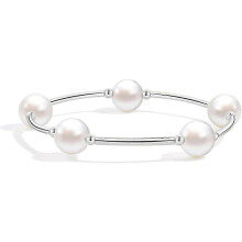 Bracelets de bénédiction pour femmes Bracelet de bénédiction avec perle et argent 925 Bracelets fins à perles pour femmes élé
