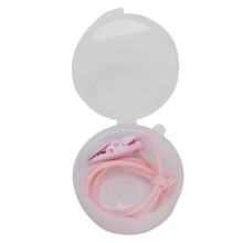 Cordon de sécurité élastique en silicone anti-perte pour appareils auditifs BTE pour enfants (rose)