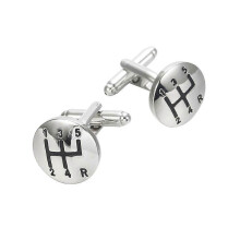 paire de boutons de manchette en cuivre à motif de changement de vitesse, pour t-shirt ou soirée. Décoration de manches.
