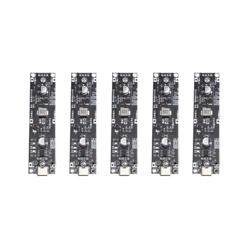 5Pcs Type-C 18650 Lithium Battery Boost Step  Module 18650 Lithium Battery UPS Boost Module for MCU Router DIY 12V