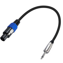 6,35 mm Stecker zu Speakon Männlichem Adapterkabel, Speakon zu 6,35 mm Audioverstärker-Lautsprecherkabel für Gitarrenverstärker