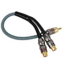 Cavo Audio per Amplificatore per Auto, Cavo Audio per Subwoofer, Spina RCA Maschio A Femmina, Cavo Audio 1 Maschio A 2 Femmine
