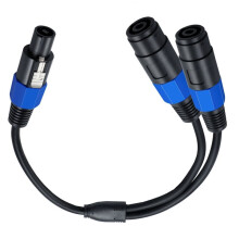 Kabel Rozdzielający Speakon, Kabel Audio Speakon Męski do Podwójnego Żeńskiego, Kabel Rozdzielający Głośnik z Blokadą Obrotową