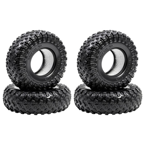 Kit de 4 Pneus de 0,7 Polegadas para Carro RC para Acessórios de Upgrade de Carro RC Escala 1/30 para Axial SCX30