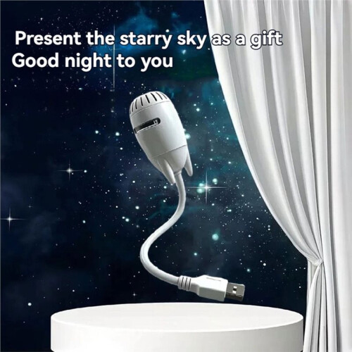 Projector Night Light, USB Star Projector with 3 Films, Adjustable LED Lamp for Bedroom Ceiling and Room Decor 2