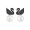Pendientes de mujer Black Swan en oro rosa 1