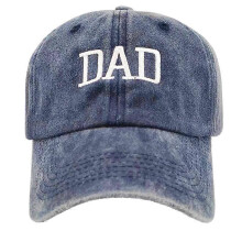 Gorra de béisbol unisex con bordado de letras "DAD MOM" en 3D, estilo vintage, informal, para salidas casuales.