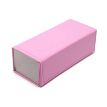 Folding Quadrangle Sunglasses Case Fashion Artificial Leather Glasses Case Pink