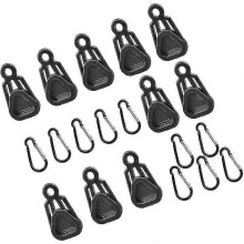 20pcs Tarp Clips With Carabiner Heavy Duty Lock Grip Clamps Thumb Tent Clip Secures Tarps Awning Clamp For Camping Tarps Awnings