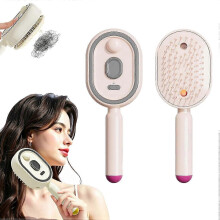 Electric Spray Air Cushion Massage Comb, Detangling Steam Brush, 3-in-1 Electric Mist Spray Hair Brush, Self-Cleaning Anti-Tangle