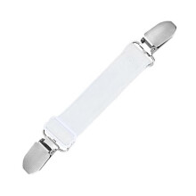 Fashionable Clothing Cincher Clip To Hold Sweater Shawl Adjustable Elastic Back Cincher Clip For Dresses And Scarves White
