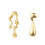 Asymmetrical Ear Studs Creative Earring for Decoration 1Pair Golden Alloy 1