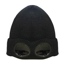 Unisex Wool Knitted Goggles Beanie Winter Warm Cap for Men Women Outdoor Sports