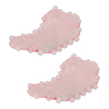 Set di maschere per gli occhi in giada e quarzo rosa per contrastare gonfiore, occhiaie e favorire il rilassamento anti-età_D