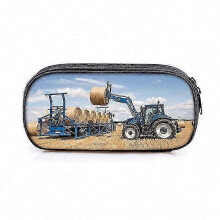 Farm Tractor Print Cosmetic Pencil Bag for Boys Girls, Kids School Stationery Case, Children's Pencil Box School Supply Bag