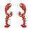 Rhinestone Lobster Dangle Earrings for Women - Creative and Unique Design 1