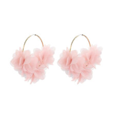 Women's Large Circle Hoop Earrings,flower earrings