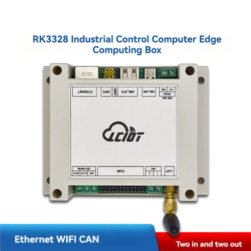 RK3328 Industrial Computer  Computing Box Ethernet Wi-Fi CAN 2-in 2-Out WiFi Ethernet Controller 2