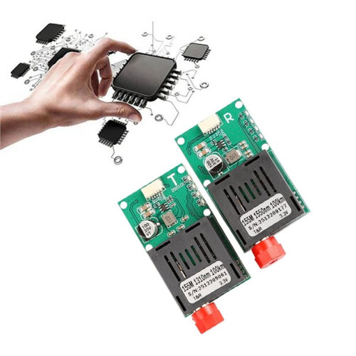 100KM TTL Optical Transceiver Module TX RX Fiber Transceiver Optical Terminal Equipment FC Interface AV/VCC/GND 2