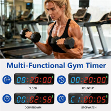 Kleine Fitness-Timer-Uhr, Wiederaufladbar, mit Starkem Magneten, Digitale Fitness-Uhr mit Countdown, Countup, , EMOM, FGB