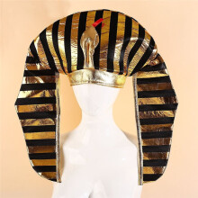 Pharaoh Hat Egyptian Headpiece for Halloween Costume and Themed Party Supplies
