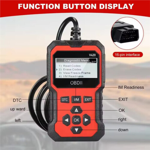 V420 OBD2 Car Diagnostic Scanner Multi-Functional Engine Code Reader and Clearer for Vehicle Issue Identification 1