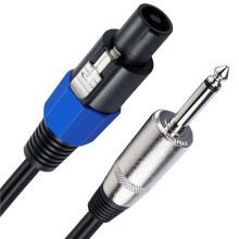 Câble Adaptateur Mâle de 6,35 mm à Speakon, Cordon Audio Speakon à 6,35 mm pour Amplificateur de Guitare