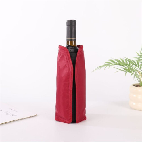 Cooler Sleeve Solid Gel Wine Sleeve, Reusable Bottle Cooler for Red Wine Enthusiasts Black
