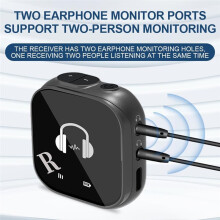 5.8G Wireless IEM in-Ear Monitor System, Transmitter Receiver Kit, Dual Monitoring, Type-C Audio Connection