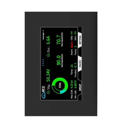 JIKONG 4.3inch Touch Screen Display for V19 V22 Version PB Series  Storage BMS TTL-P Display 1