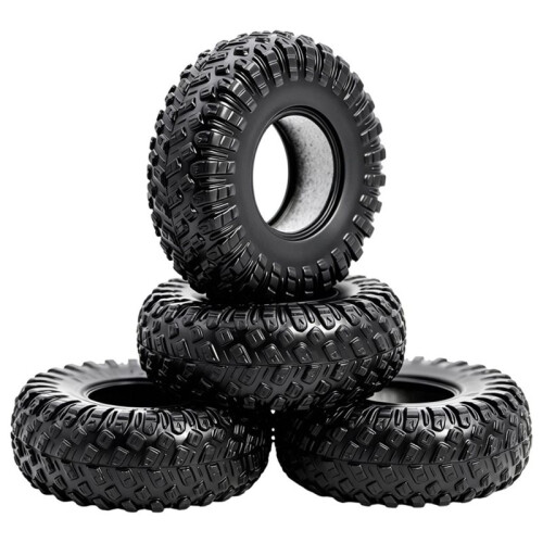 Kit de 4 Pneus de 0,7 Polegadas para Carro RC para Acessórios de Upgrade de Carro RC Escala 1/30 para Axial SCX30 1