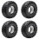 Kit de 4 Pneus de 0,7 Polegadas para Carro RC para Acessórios de Upgrade de Carro RC Escala 1/30 para Axial SCX30 4