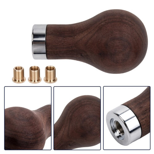 Solid Wood Gear Shift Knob - Vintage Manual Gear Shift Handle (Adapter Nut Included) for Car Interior Modification 1