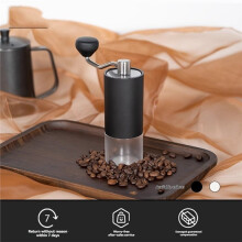 Moulin à Café Manuel Portable avec Mouture Réglable Meule en Acier Inoxydable Moulin à Café à Main pour et Maison