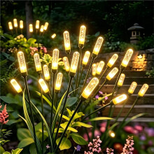 Outdoor-Solar-Leuchtgras-Lichter 6LED Schaukellampe Wasserdicht für Wege, Rasen, Straße, Garten-Dekoration und Landschaftsbeleuchtung