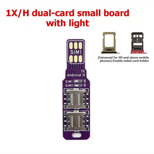 Supporto per Scheda  SIM Modello 1X/H con Luce Integrata per Apertura Scheda Telefonica, Slot SIM Esterno Compatibile con Android e IOS 1
