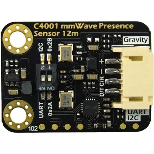 DFROBOT C4001 24GHz Millimeter-Wave Human Body Sensor, 12-Meter Detection Range, I2C and UART Interface Module 2