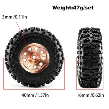 0.7 Inch RC Rock Crawler Wheel Rims & Tires for 1/30 Axial SCX30 RC Climbing Car for K10 Bronco