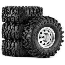 0.7 Inch RC Rock Crawler Wheel Rims & Tires for 1/30 Axial SCX30 RC Climbing Car for K10 Bronco