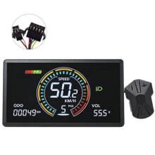 H8C E-Bike LCD Display Meter Speedometer 24V/36V/48V/60V UART Electric Scooter LCD Color Animated Meter SM5+2PIN