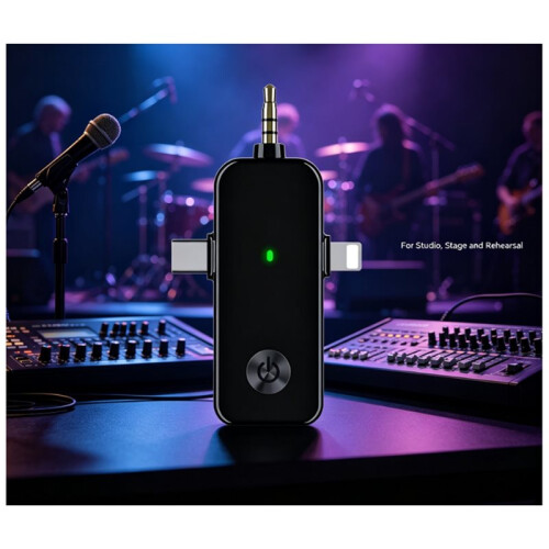 3-in-1 Transmitter 5.8G Stereo Wireless IEM System, Auto Pairing for Studio Band Live Performance 2